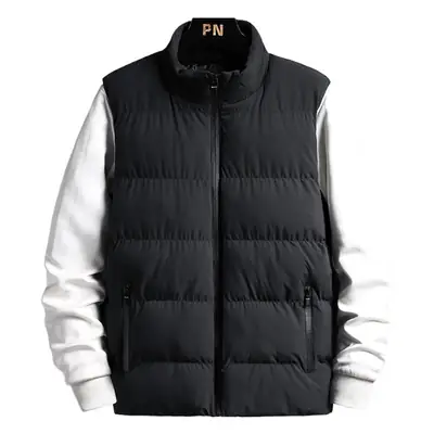 Men's Grey Puffer Vest Winter Casual Coat