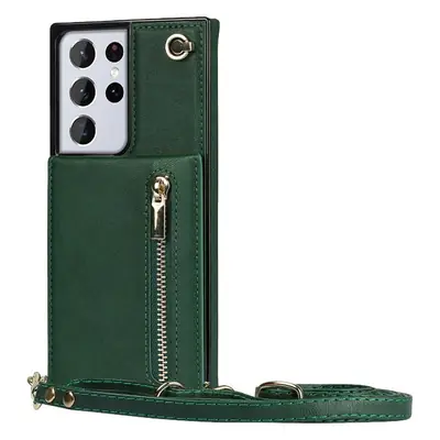 iPhone 17 Pro Crossbody Zipper Card Holder Leather Case