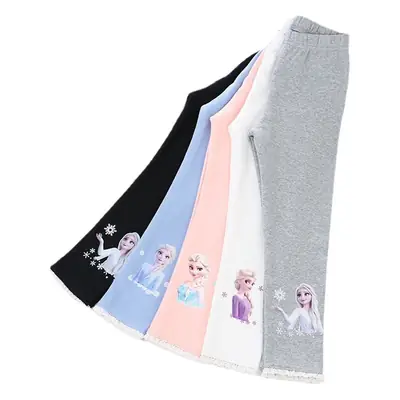 Princess Print Grey Leggings for Girls New Size