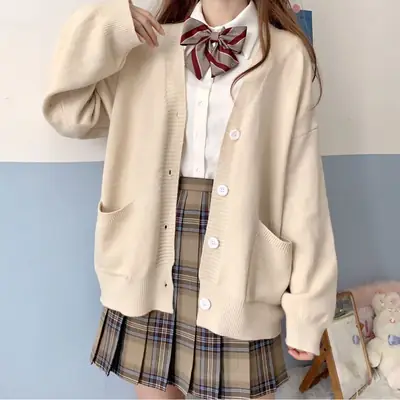 Women's Pink Sweater Cardigan 2023 Spring Knitted Jacket