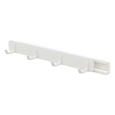 White Four-Row Kitchen Bathroom Hook