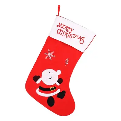 Red Elk Snowman Christmas Socks with Letter Santa Design