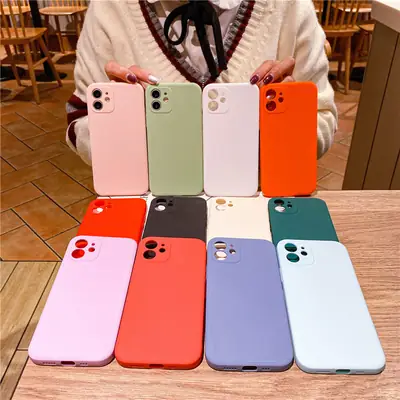 Blue Silicone iPhone Case with 3Pc Camera Cutout