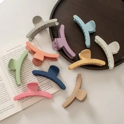 Cream Frosted Korean Hair Clip for Women