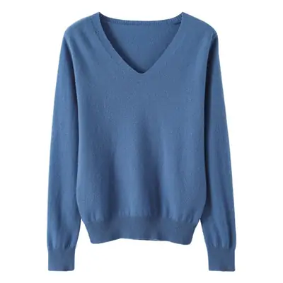 Women Knitted V-Neck Sweater Fleece 2023