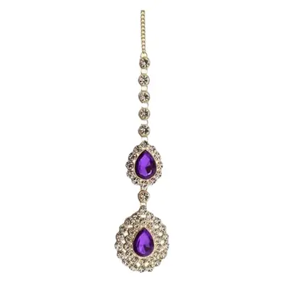 Blue Sapphire Eyebrow Drop Pendant for Women