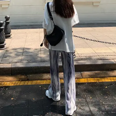 Women Tie-Dye Wide Leg Pants Summer 2026