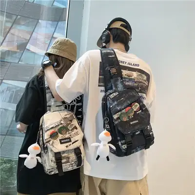 Men's Street Trendy Chest Bag Large Capacity Waterproof