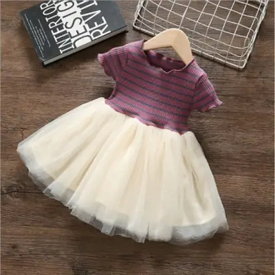 2022 New Kids Dress Short Sleeve Summer Princess 6092