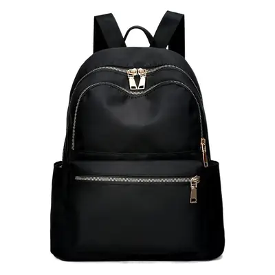 Women's Black Oxford Cloth Backpack 2025 School Casual Large Capacity