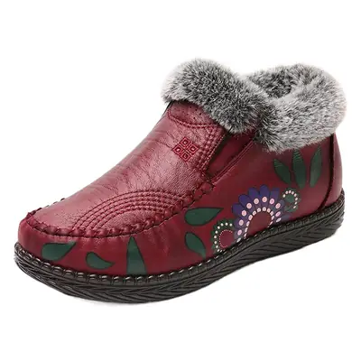 Fleece-Lined Warm Mother's Shoes for Cold Winter