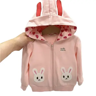 Japanese Baby Rabbit Bear Coat with Big Ears Hooded Saree