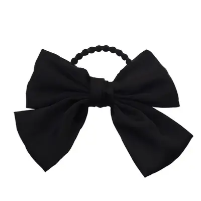 Purple Bow Hair Ring for Women Summer Clip High Ponytail