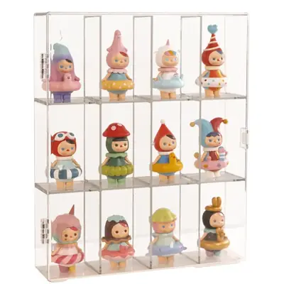Acrylic Doll Display Stand 12-Pack Wall Decor