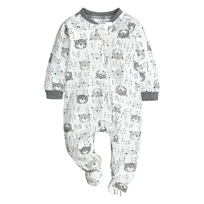 Baby Jumpsuit Blue Yellow Zipper Pajamas