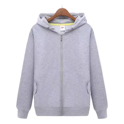 Men Black Full Zip Hoodie Sweatshirt Long Sleeve