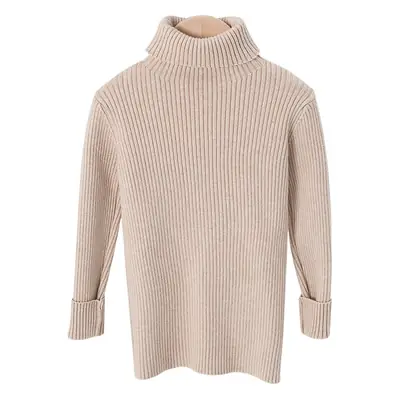 Red Turtleneck Knit Winter Sweater for Boys Medium Large