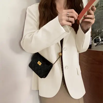 2026 White Blazer for Women Petite British Style