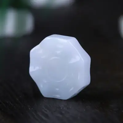 Natural Burmese Jade Bagua Pendant Jewelry