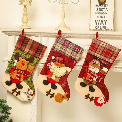 Christmas Plaid Socks Set for Kids & Adults