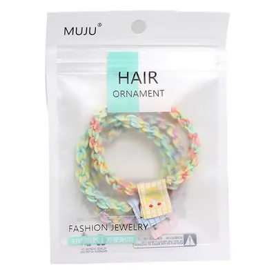 Korean Style Braided Hair Rope with Patch Mark