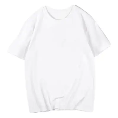 2023 White Pure Cotton Women's T-Shirt Loose Large