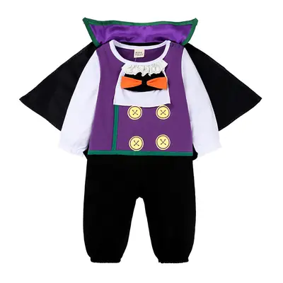 Baby Vampire Halloween Costume Jumpsuit Purple Black