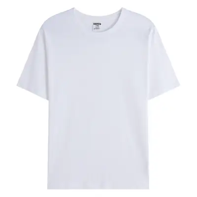 Men's Pure Cotton T-Shirt Grey Round Neck Short Sleeve
