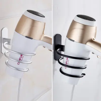 Non-Perforated Hair Dryer Rack Aluminum Wall Mount