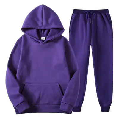 Men Pink Hoodie Pants Set Hoodie Pants