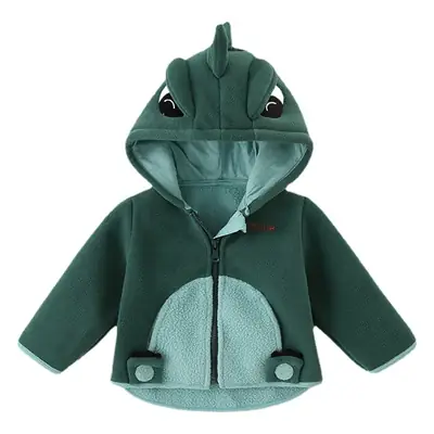 Baby Hooded Fleece Coat Light Blue Spring Autumn