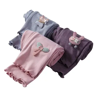 Girls' Pink Velvet Leggings Winter Warm Pants
