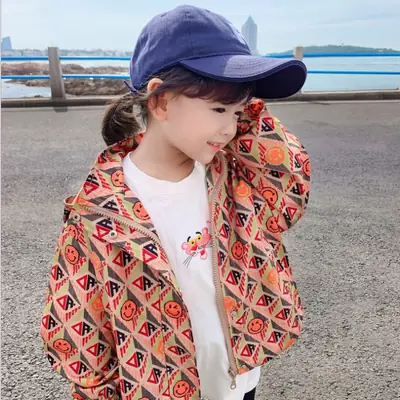 Girls Korean Style Trench Coat Long Sleeve Cartoon