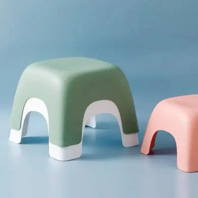 Children's Four-Legged Colorful Stool Non-Slip Thickened Plastic
