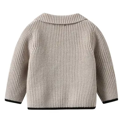 Knitted Crossbody Coat for Boys Autumn Winter New Suit