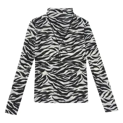 2025 Ban Horse Jacquard High Neck Slim Fit Top