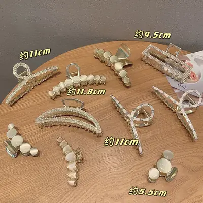 Pearl Hairpin Clip for Women Large Plate