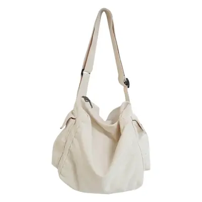 Men Pure Color Canvas Shoulder Bag 2025 Summer