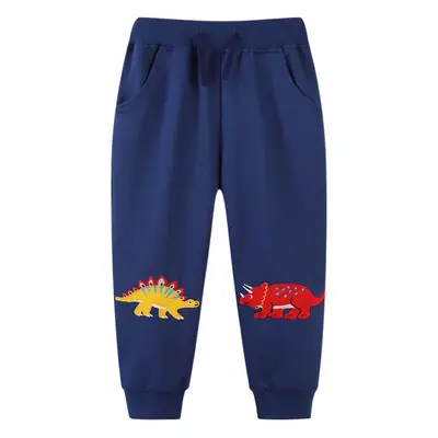 Blue Wool Knee-Length Pants for Boys Autumn Wear