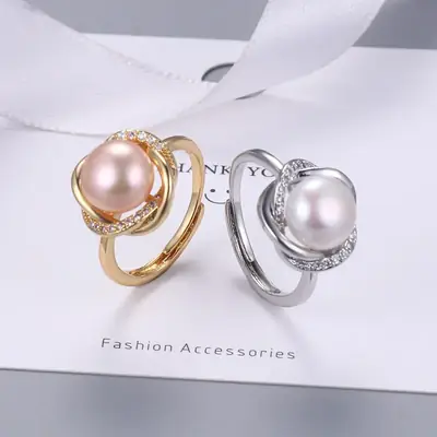 Elegant Pearl Ring for Women's Jewelry