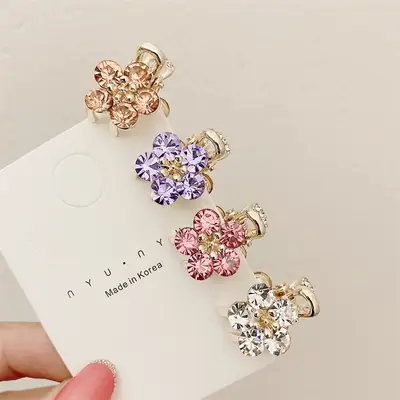 Crystal Flower Side Hairpin for Women 2022 New