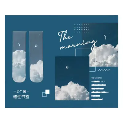 Early Foam Magnetic Bookmarks Hazy Fantasy Series Ins Landscape Clouds Simple Literary Pattern Bookmarks 6 Styles