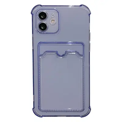 iPhone 17 Pro Max Tpu Card Holder Case Clear Gold Star Design