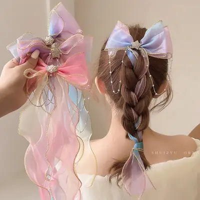 Fairy Pearl Bow Hairband for Girls Women
