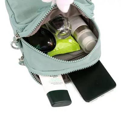 Blue Korean Style Nylon Crossbody Bag for Women