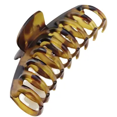 Leopard Print Transparent Grip Hair Clips Shark Clip