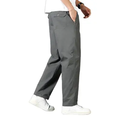 Zorro Son Men's Black Straight Pants Casual Autum Wear