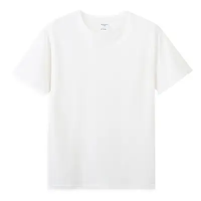 Men Cotton T-Shirt Red Short Sleeve Crew Neck 210g