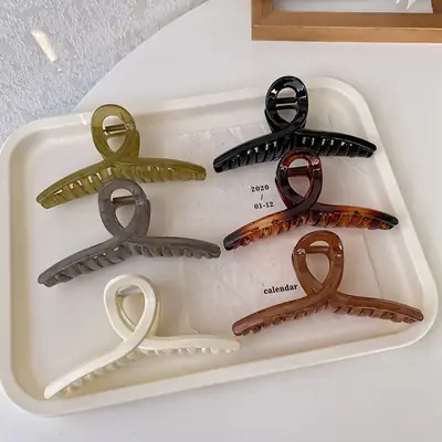 Korean Style Jelly Acrylic Hair Clips for Women