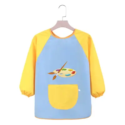 Velcro Kids Studio Painting Apron Yellow Blue